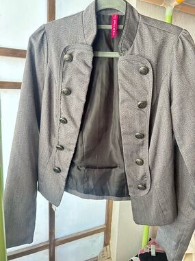 HeartSoul Charcoal Gray Military-Style Blazer
